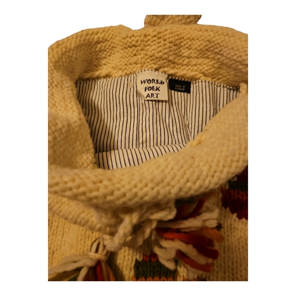 Beige Floral Knit Satchel - Picture 3 of 4